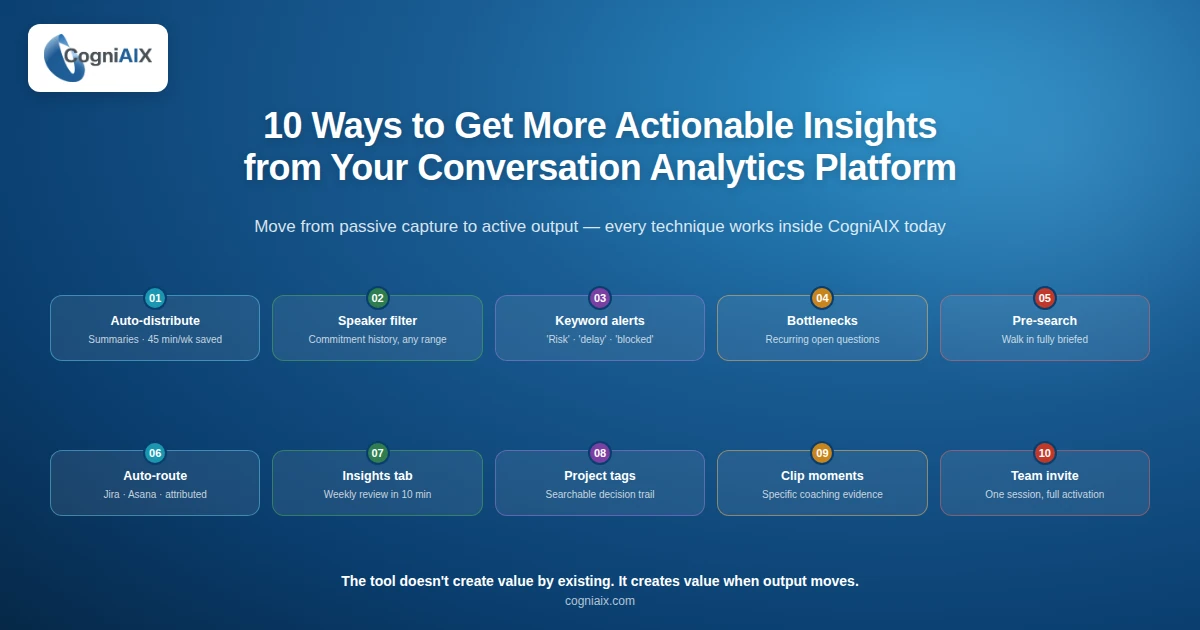 Conversation Analytics Platform Guide: 10 Techniques That Drive Action